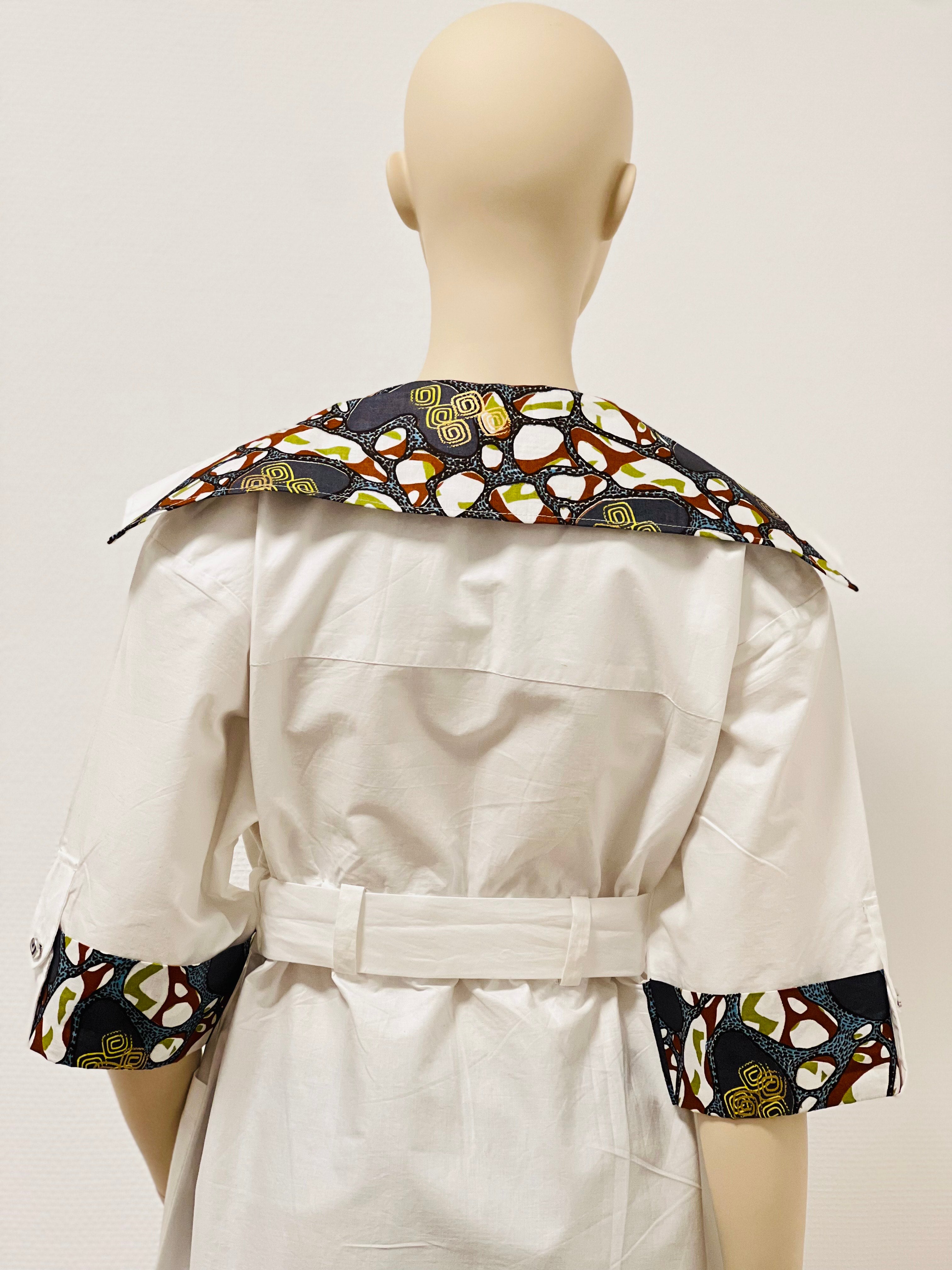 Soignée Mixed-Media Lapel Dress