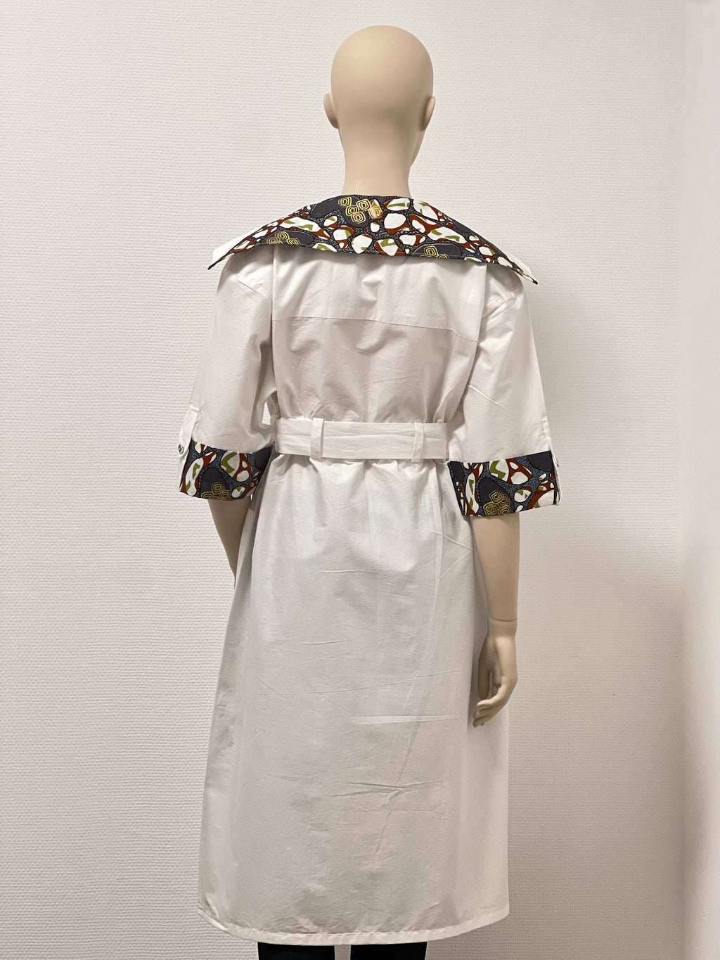 Soignée Mixed-Media Lapel Dress