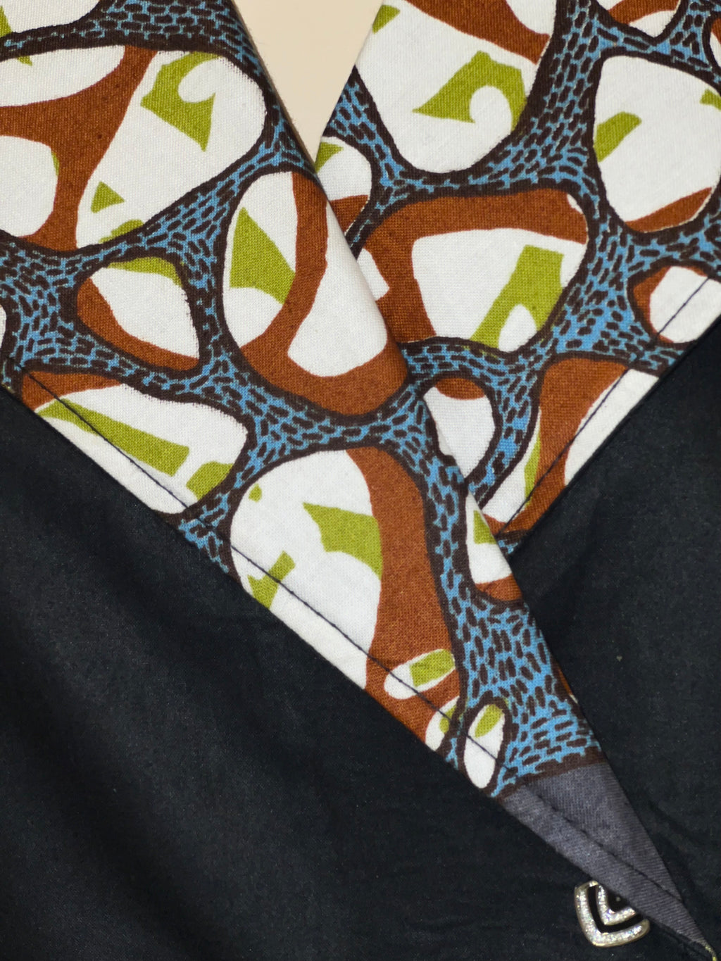 Soignée Mixed-Media Lapel Dress